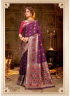PURPLE COLOUR DESIGNER BANARASI SILK PARTY WEAR SAREE 2304